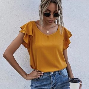 Ruffle sleeve blouse